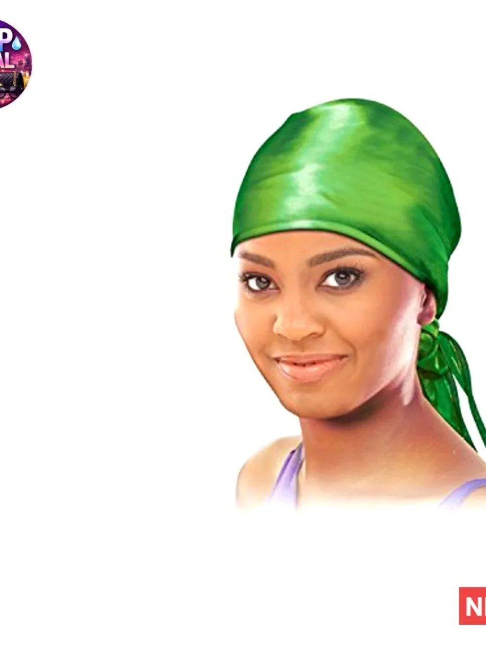 Satin Hair Wrap Tie String Triangle Head Scarf for Sleeping